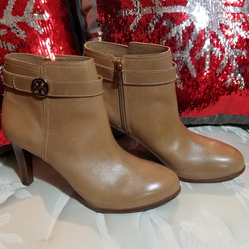 Tory Burch Bristol Equestrian Belted Logo Booties